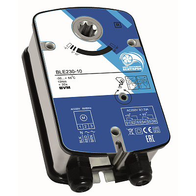 Электропривод для противопожарных клапанов реверсивный BLE230-10